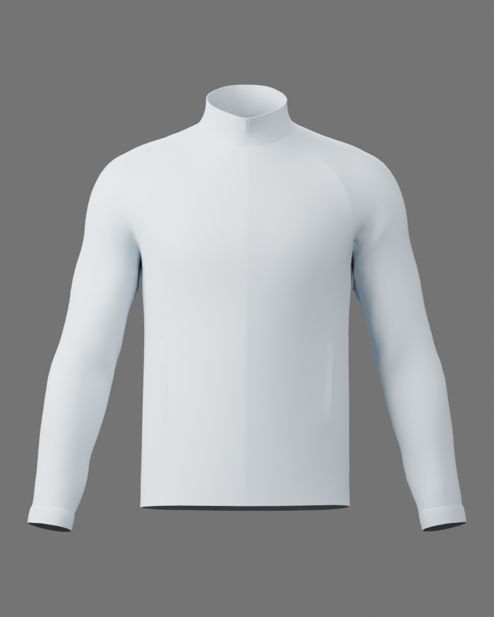 Full-zip rain jacket design